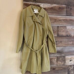 Ava & Viv Sage Green Belted Trench Coat